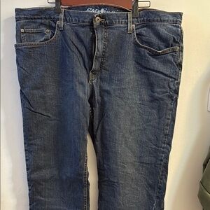 Men's Eddie Bauer Fleece-Lined Flex Straight Jeans 40x32